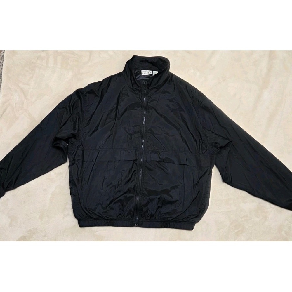 Vintage Reebok Golf Windbreaker Black Zip Up Mens Large
